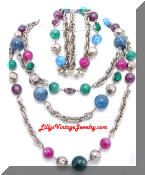 Kramer vintage beads necklace earrings set