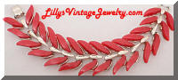 Vintage CLAUDETTE Red Inserts Bracelet