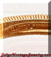 Vintage JOMAZ Golden Rhinestones Hinge Bracelet
