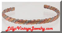 Vintage SERGIO LUB California Twisted Metal Bracelet