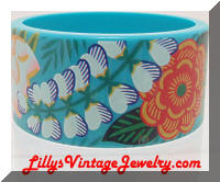 floral scenic bangle bracelet