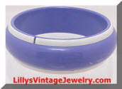 purple white bangle bracelet