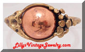 Modernist copper brass bracelet