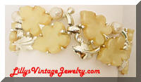 Lucite yellow leaf Vintage bracelet