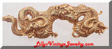 ALVA Museum Replica Golden Chinese Dragon Brooch