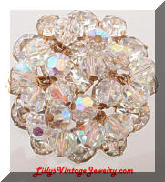 DeLizza & Elster JULIANA Vintage Rhinestones Dangling AB Crystals Brooch