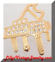 Contemporary Golden Grand Piano Large Brooch