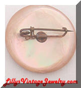 Mother of Pearl button brooch