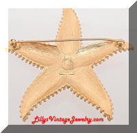 Vintage MONET Golden Starfish Brooch