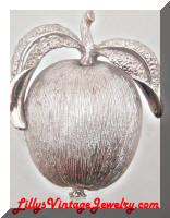 Vintage Sarah COVENTRY Silver Adam's Delight Apple Brooch