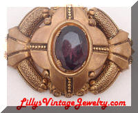 Vintage Victorian Purple Rhinestone Brooch