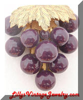 Vintage purple grapes dress clip