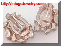 Vintage ALICE CAVINESS Multi Rhinestones Chunky Earrings