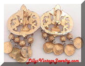 Nettie Rosenstein mythical coin earrings