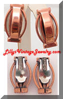 Vintage RENOIR Copper Abstract Earrings