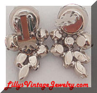Vintage Lavender Rhinestones Confetti Earrings