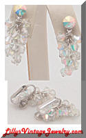 Dangle AB crystals vintage earrings