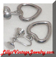 Rhinestone Hearts dangle earrings