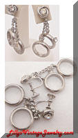 Vintage Silver Wedding Rings Earrings