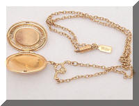 Vintage 1928 Cameo Golden Locket Necklace
