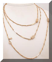 DIRECTION ONE Golden Bead Link LONG Necklace