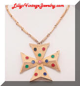 Kramer Maltese cross pendant necklace