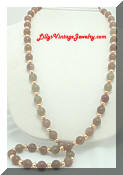 Pretty Glass Beads Long Vintage Necklace