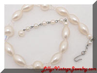 faux pearls choker necklace