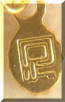Golden AB Rhinestones Topaz pendant Necklace marked