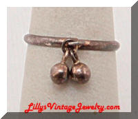 Vintage Sterling 925 Balls Charms Ring