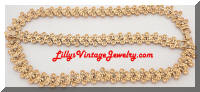 Vintage Golden Bee Hive Cluster Necklace Bracelet Set