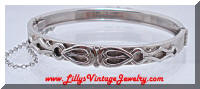 Whiting & Davis Silver Applied Hinged Bracelet