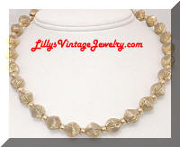 Vintage WHITING and DAVIS Golden Beads Necklace